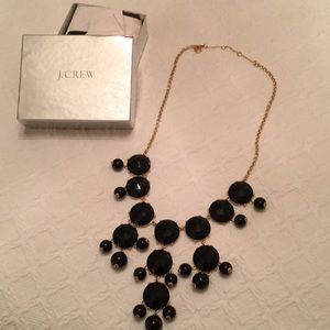 J. Crew black “Bubble” necklace, faceted beads